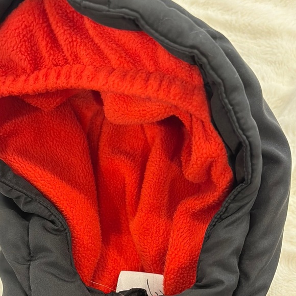 Black Puffer Jacket with Red Mickey Mouse Backpack - Picture 3 of 16